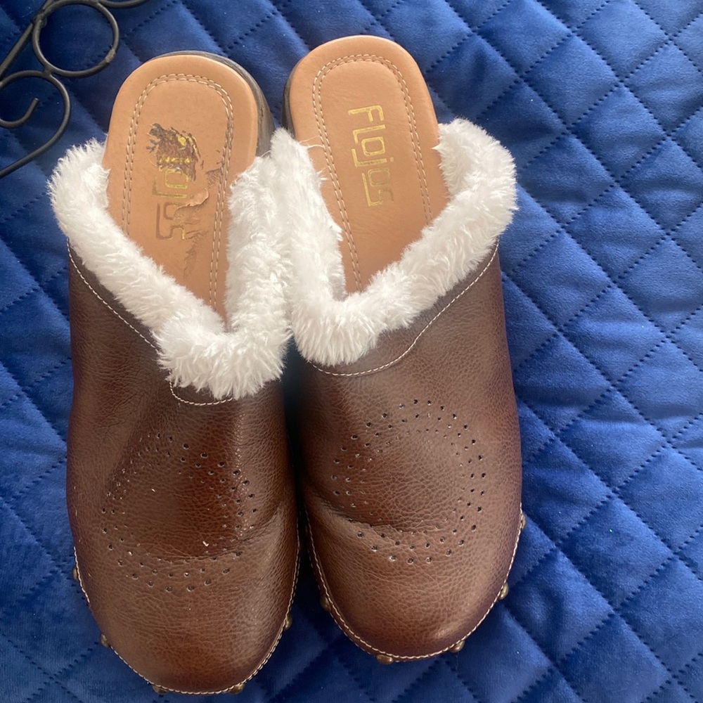 Flojos clog with fur